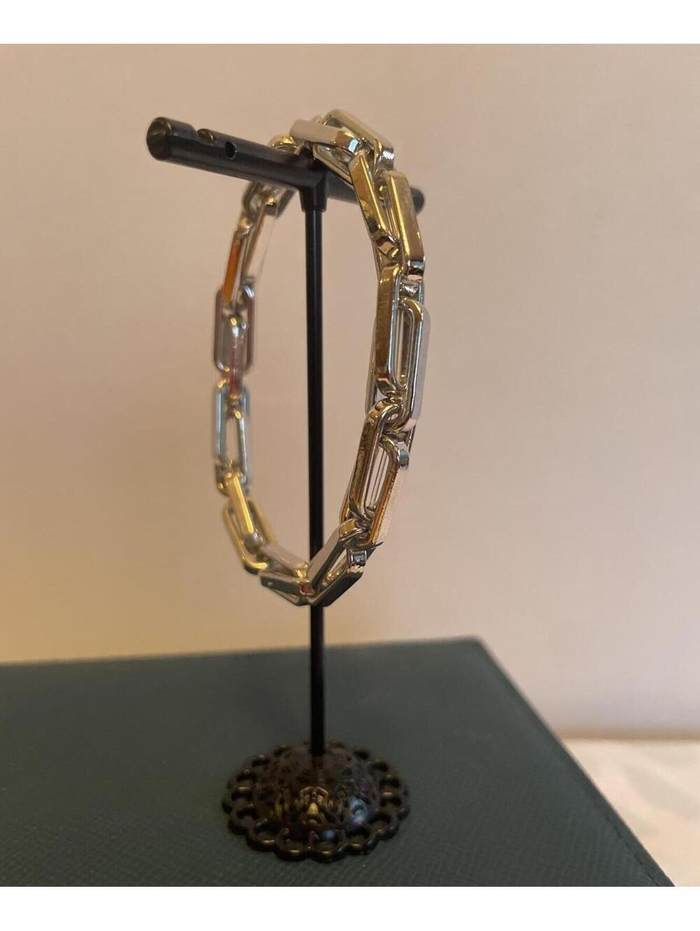 Marlyn Schiff Silver Tone Paperclip Bracelet
